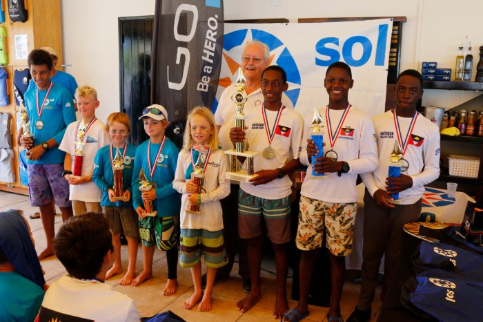 Ozani Lafond from Antigua overall winner of the 14th Annual Sol St. Maarten Optimist Championship 2019
