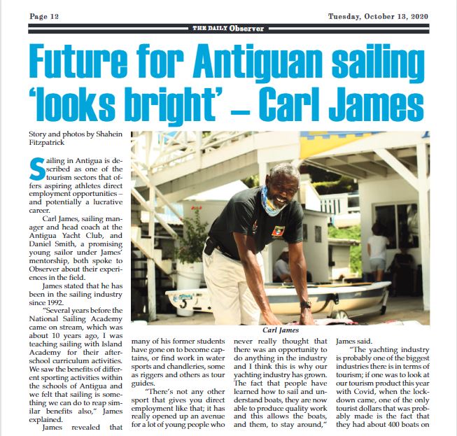 Future for Antigua sailing ‘looks bright’ – Karl James