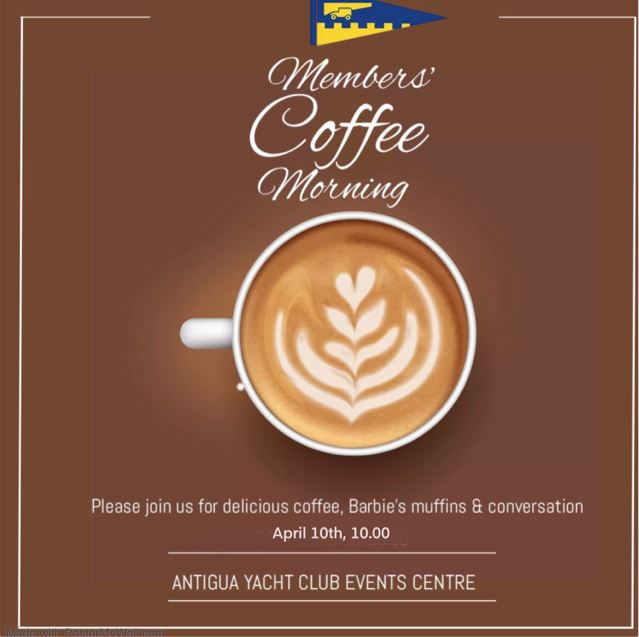 Members’ Coffee Morning April 10th, 10AM – AYC Events Centre