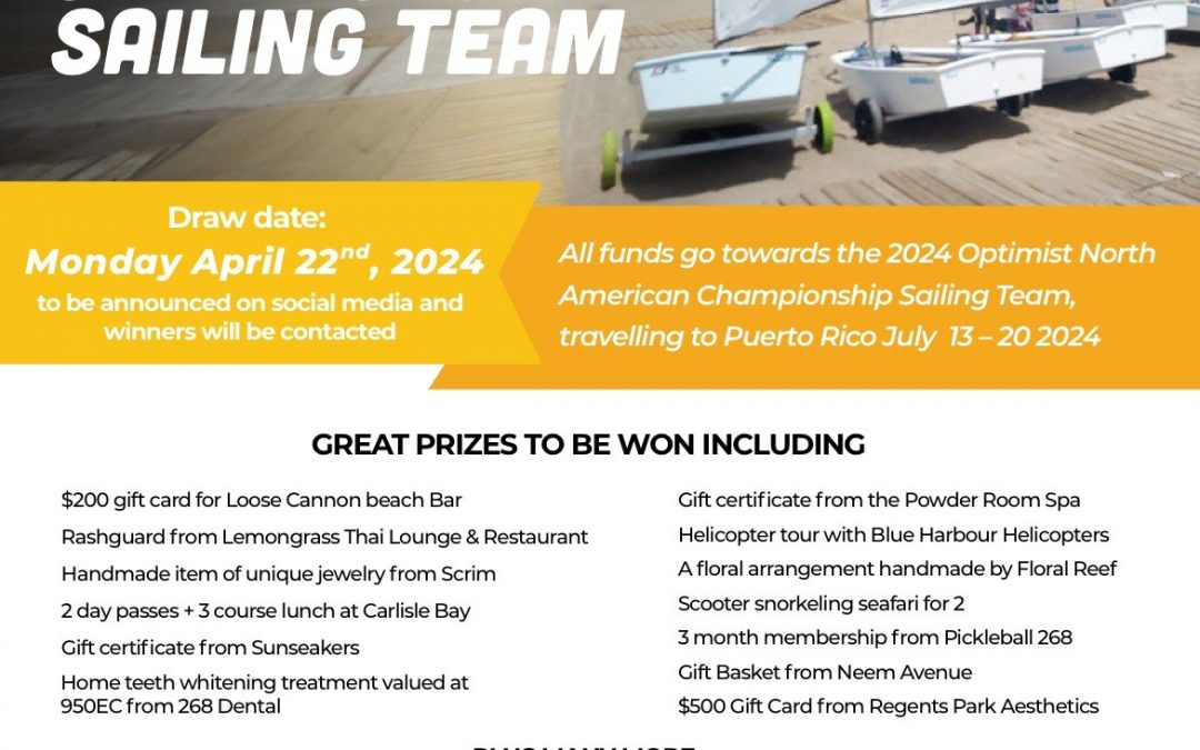 Antigua Yacht Club Fund-Raising for the 2024 Optimist North American Championship Sailing Team – Click to view Full Poster Details